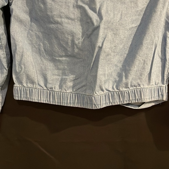 3/$20 Justice Girls Denim Blouse Size 8 - Button-Up Knot Front Shirt - Picture 6 of 10